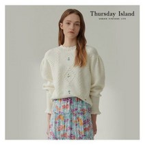 써스데이아일랜드 여성 폼폼이 플라워 풀오버(T212MSW134W) 396017