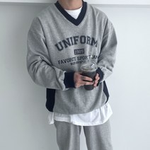 메르메르 / (남여공용) 브이넥 유니폼 맨투맨 3color