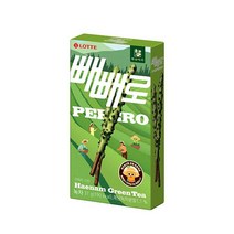 롯데웰푸드 녹차 빼빼로 아이간식 탕비실간식 캠핑 37g, 6개