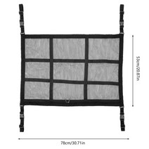 차박 텐트 도킹 쉘터 꼬리 원터치 모닝 렉스턴 레이 쏘렌토 카니발 차박용 car Roof storage Organizer 자동차 천장 카고 그물 포켓 메쉬 자동차 캠핑 101, 협력사, 검은 색