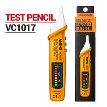 VC1017 비접촉 펜 스타일 LED 조명 전동 공구 센서 테스터 알람 지능형 AC 전원 콘센트 전압계, 02 Yellow
