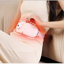 2고품질 무선 온열 복부 배 찜질 안마기 마사지기 허리 히팅벨트 피로회복 QGU-1900, 접이식무선복부마사지기/화이트오렌지