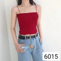니트끈나시 슬립 이너 핏아우터 일자 평구 컬러 런닝 여성 캔디 색 슬림핏 세분 있음 크롭 숏 2644154443