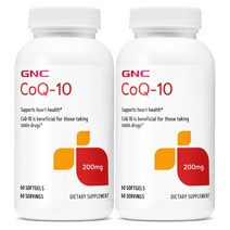 지앤씨 코엔자임 코큐텐 200mg 60소프트젤 2팩 1세트 GNC CoQ-10
