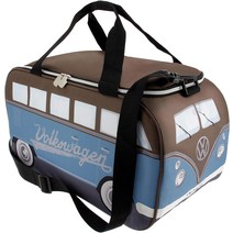 BRISA VW Collection 폭스바겐 삼바 버스 T1 캠퍼 밴 숄더백 레드, 브라운