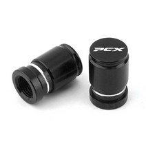 PCX 타이어 광폭 순정 튜닝 셀프 혼다 pcx 125 150 155 160 200 pcx125 pcx150 pcx1 pcx160 cnc 오토바이 타이어 공기 밸브 캡 모터, 검은색