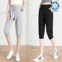힙제이 여름필템 7부 조거바지 크롭팬츠 YH125 빅사이즈 여성 여름팬츠