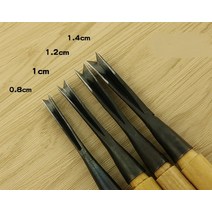 목공용 끌 신제품 V 형 탭 노출 삼각형 0.6-1.3cm 목공 빈 도구 조각용 목공, [04] 6mm x 1pcs, [01] 230MM