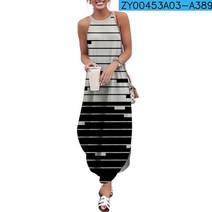 Purplehoney 2022 Maxi Dresses For Women Grid Printed Sleeveless Women Causal Summer Beach Dress SOJ