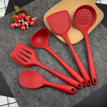 식품용 실리콘 조리기구 세트 5종 세트, 그린