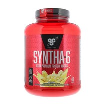 BSN 신타6 울트라 프리미엄 프로틴 파우더 ( 바나나 ) 탄수화물 15g 단백질 22g 마그네슘 20mg (2.27kg) Syntha-6 신타식스