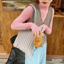 플리츠 주름 아코디언 플리츠 에코백 늘어나는 장바구니 가방