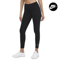 나이키 NSW 에센셜 7/8 미드라이즈 레깅스 블랙 여자 운동 요가 타이즈 CZ8532-010