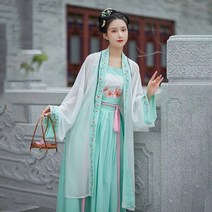 쓰리피스 당나라옷 여성 봄가을 중국풍 왕홍 스타일 날씬해 보이는 캐주얼 당나라옷 쓰리피스