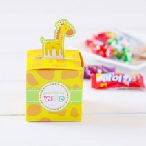 야생동물 미니 간식 선물 메시지 라벨 무료 유치원 생일 답례품 학교 교회 단체 선물, 1개