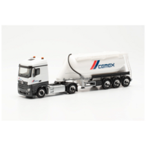 Herpa 315975 메르세데스 벤츠 악트로스 스트림스페이스 벌크 트레일러트럭 Cemex 자동차 모형