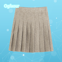 여성 겨울 골프웨어 스커트 라인딩 필드룩 니트 주름