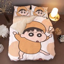 짱구는 못말려 짱구 이불 베게 커버 세트 벨벳 극세사 겨울 이불