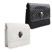 거리측정기케이스 스컬 MATT 락케이스 원터치 가로형 측정기파우치 벨트삽입형 클립 3D 해골 무광색감 커버 GLOSSY 골프거리측정기 스컬고급케이스, 화이트