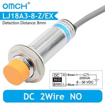 OMCH M18 유도 근접 센서 스위치 감지 PNP NPN NO/NC DC 6V-36V 범위 5mm 8mm, 09 DC 2 Wire NO