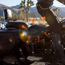 오토바이 바이크 라이더 쿨 시트 스쿠터 쿠션 방석 커버 M3117, 블랙(단일 컬러)