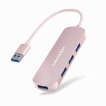 MEANHIGH USB C 허브 4포트 타입 C 3.0 어댑터 노트북용 다중 .. 정품보장, Pink-A 3.0