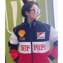 [항공 5일배송] 스쿠터바람막이 오토바이자켓 라이딩점퍼 아라이 혼다 가와사키 스즈키 야마하, 페라리A