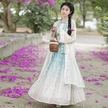 잔꽃무늬 여성 철릭 원피스 무사복 어른 계량 생활 한복 사극 드라마 촬영