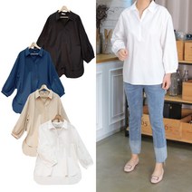 핑크홀릭 푸딩 언발란스 반오픈 셔츠