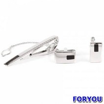 Foryou12563 포인트 블랙 커프스링크 넥타이핀 선물세트 남자선물 커프스단추