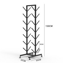 서핑 보드 스케이트보드 보관 랙 스키 수납 스포츠 용품 렌탈샵, 블랙 7층 휠(14개 넣어)