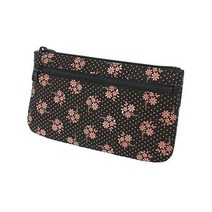 파우치 印傳屋 印伝 No6 흑지x핑크 옻칠 코스모스 무늬 440751175