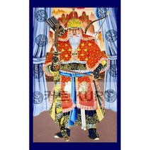 무속 탱화 큐빅 대형 그림 만들기 장군님 비즈 불교 용품 보석십자수 재료 세트 diy, 80x125cm 전체 원형 큐빅