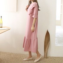 오슈 20대 일상용 편한 데일리룩 베이직 심플한 프릴 원피스