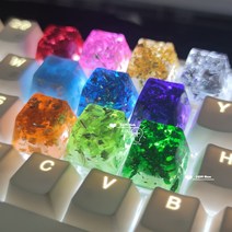 1pc 수제 수지 Keycaps 주문 기계적인 키보드 다색 금박 Keycap 개인화 된 빨강 녹색 파란 자주색 분홍색 KeyCap, 2U Backspace, 보라색