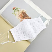 아트박스/베네 [국내제작]필터교체형 입체 면 레이스 마스크, 안개꽃 레이스