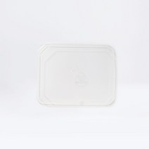 [업체발송] 사각 펄프 1칸 1000ml PLA 뚜껑 500개 1KP6220, 단품