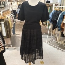 무자크 SH01 쉬폰배색 원피스 MM6WOP04