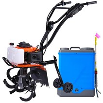 C&C 로타리 미니 관리기 밭가는기계 소형관리기 농사용기, 4행정스트로+20L농약살포기, 1개