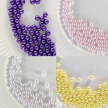 대용량 무구멍 8mm 진주 모음 500g 구슬 토핑 슬라임 파츠 공예 재료 레진아트 비즈 도매, 화이트 진주, 화이트 진주