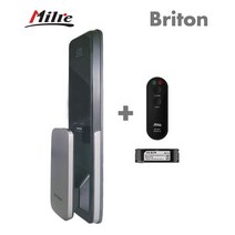 밀레 푸시풀 도어락 브리튼 BT-P200S 현관도어락 번호키 디지털도어락+카드키 4개+리모컨세트