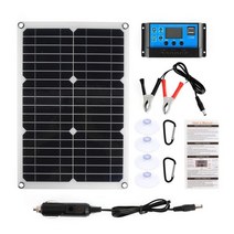 가정용태양광발전설치비용 180w 유연한 패널 키트 20a 열 컨트롤러 듀얼 usb 발전, 1 패널 1 USB