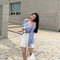 [시크블랙]레몬디 실크 나시 셔츠 SET