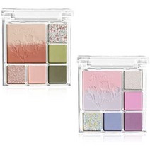 일본직발송 6. GECOMO 들판 튤립 아이 섀도우 팔레트 라메 매트 아이 메이크업 7 색 01#숲의 소녀 B0, One Size
