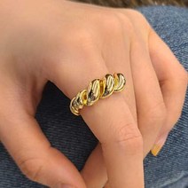 실버925 크루아상 꽈배기 반지