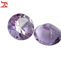 크리스탈 문진 서예 책 플라워 아크릴 Glass Giant Diamond Jewelry Decor 다이아몬드 장식 웨딩 Gift Faceted Cut Craft, PURPLE+40mm