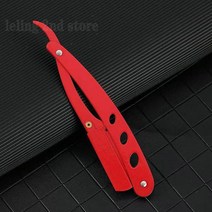 바버샵 면도기 클래식1x 다채로운 전문 수동 면도기 스트레이트 에지 스테인레스 스틸 샤프 이발사 접이식, 한개옵션1, 10 RED