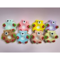 핸드메이드 주방 베리곰도넛 수세미, 클라우드