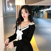 이너웨어 가을 겨울원피스 키 작은 사람 프린세스 여성 야간공연 인싸템 아가씨 마린룩 의류 치마의 물결 1270195158