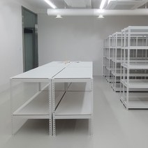 중량 작업대 무볼트조립 철제, 화이트 1200x400x750_3단